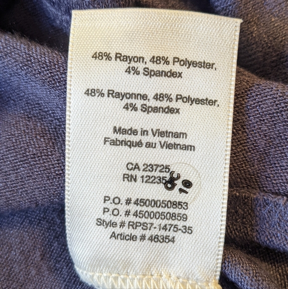 Aritzia Wilfred Free Hi-Low Purple Henley Knit Sweater Top Size Small - Picture 7 of 7